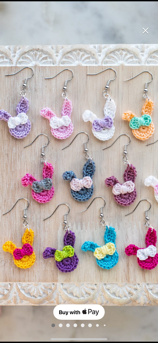 crochet Bunny earrings